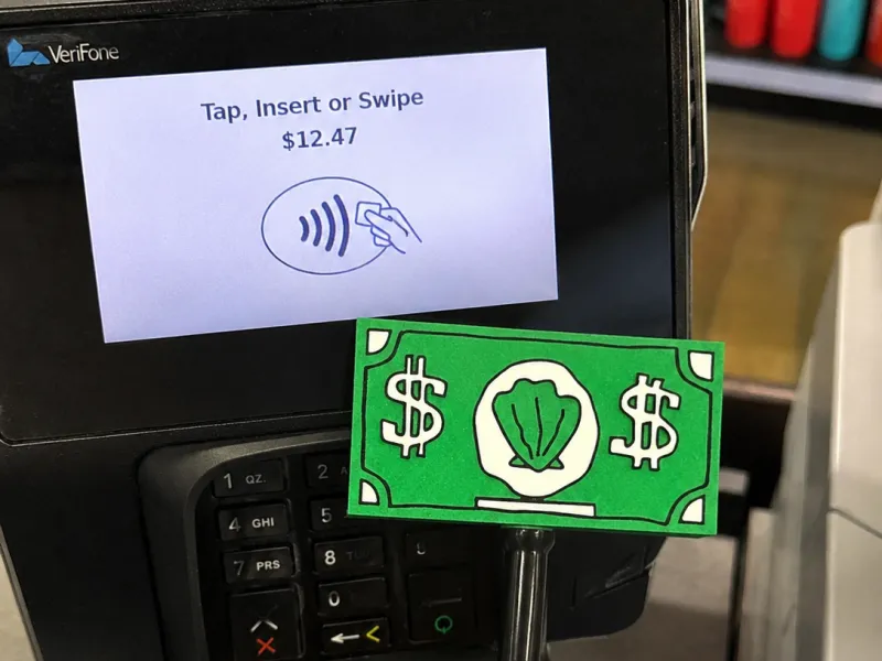 SpongeBob Shell Dollar Tap pay wand