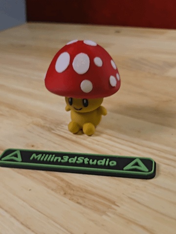 Colored Painted Toadstool Mushroom Chibi Funko Pop Toadstool