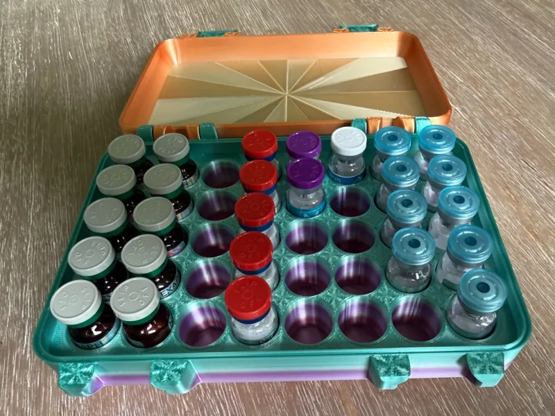 Étui porte-flacons de peptides 100/40/15 flacons