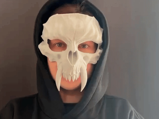 Máscara de caveira assustadora