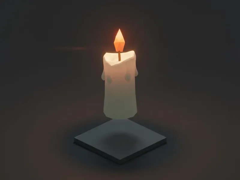 Low Poly Floating Candle