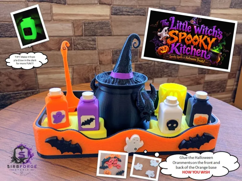 🧙‍♀️ Cucina Stregata Spaventosa – Giocattolo Stampato in 3D per Bambini di Halloween S
