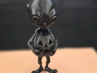 Cute Halloween Alien With Pumpkin