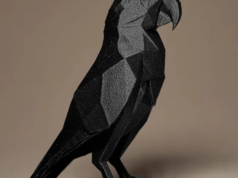 Figurilla de loro geométrica