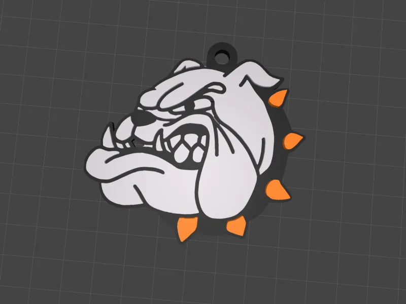 Bull Dog Keychain