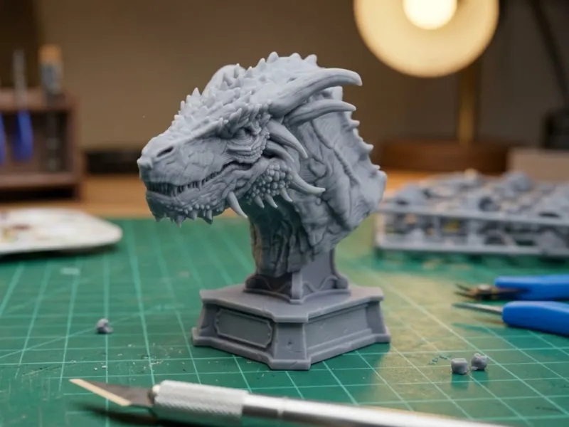 Vermithor Bust STL House of the Dragon 3D Print Sculpture M