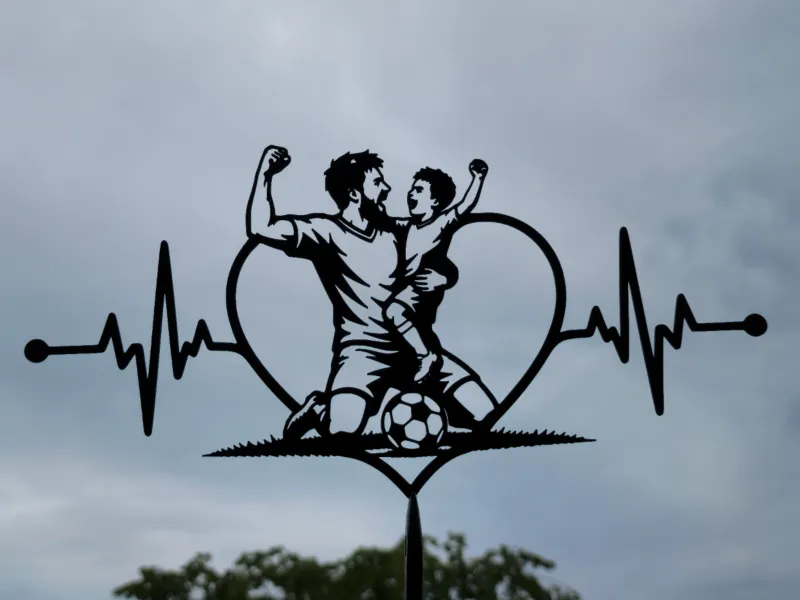 Soccer Dad Heartbeat Wall Art