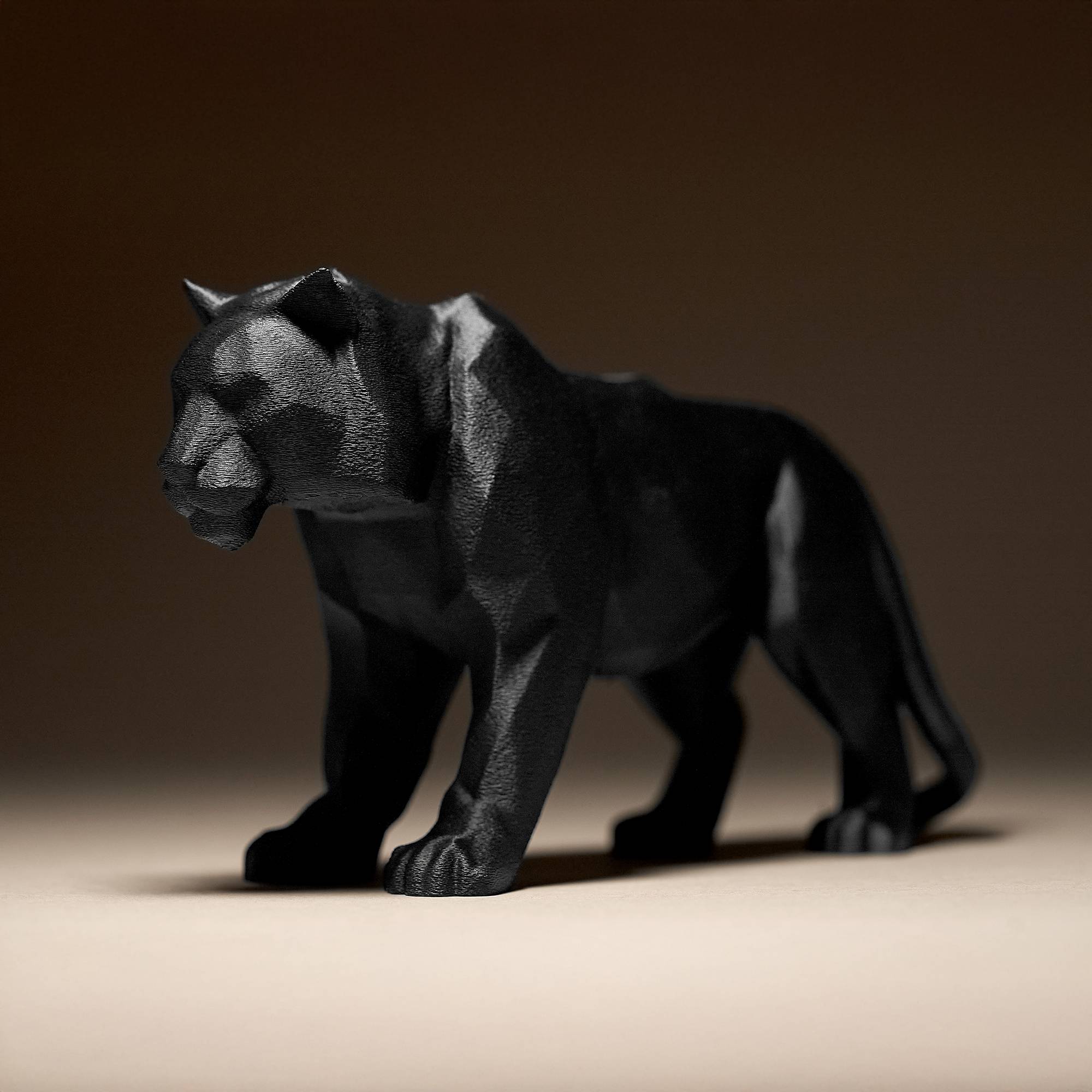 3D Printer Files | 3MF File | Geometric Tiger Figurine