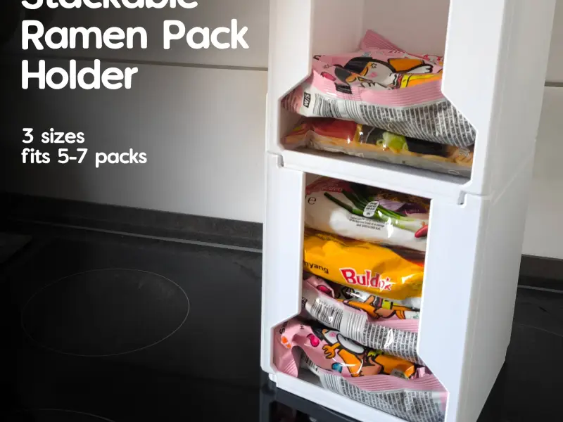 Stackable Ramen Pack Holder – 5, 6, or 7 Packs