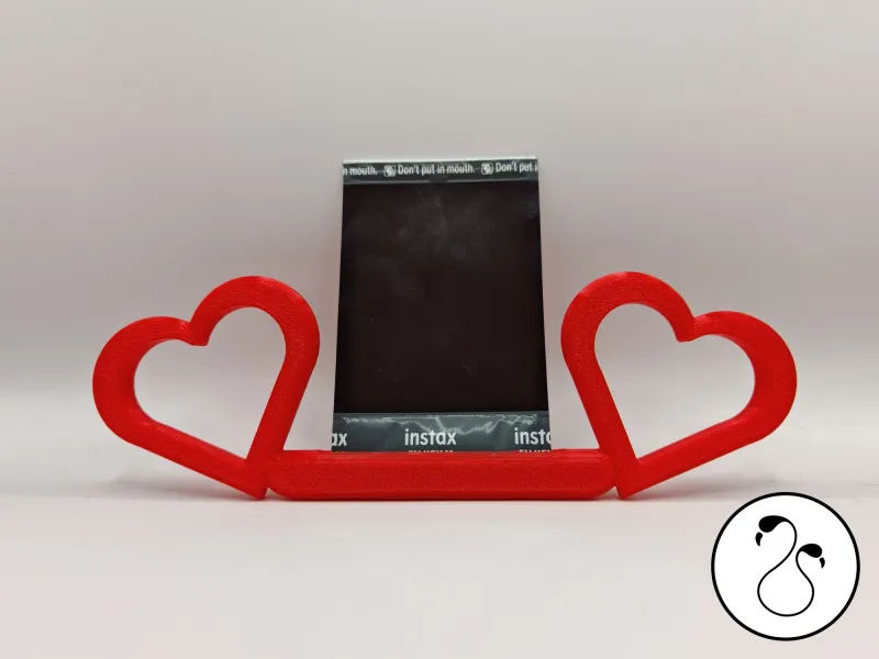 Herz Instax Mini Ständer – Romantischer Foto- & Lithophan-Halter