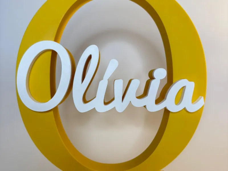 Placa de Nome 3D - Olívia