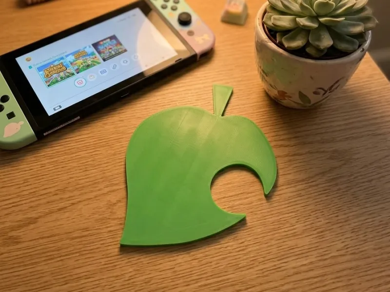 Animal Crossing Simple Leaf Coaster