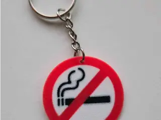 No Smoking keychain sign