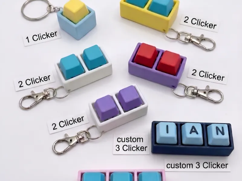 Keyboard Clicker Fidgets With custom/reg keycaps