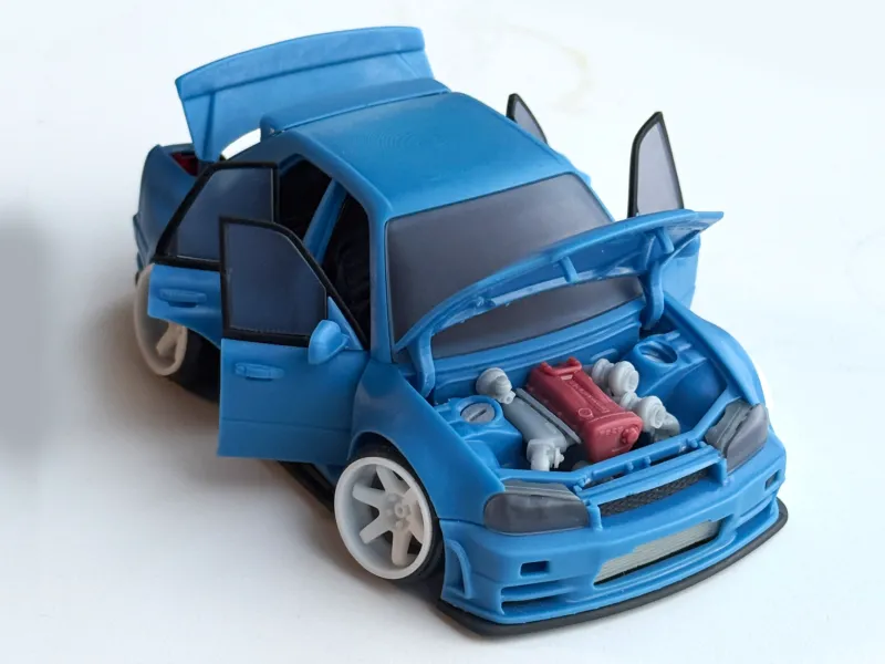 Nissan Skyline R34 4-Türen Tooned Modellbausatz