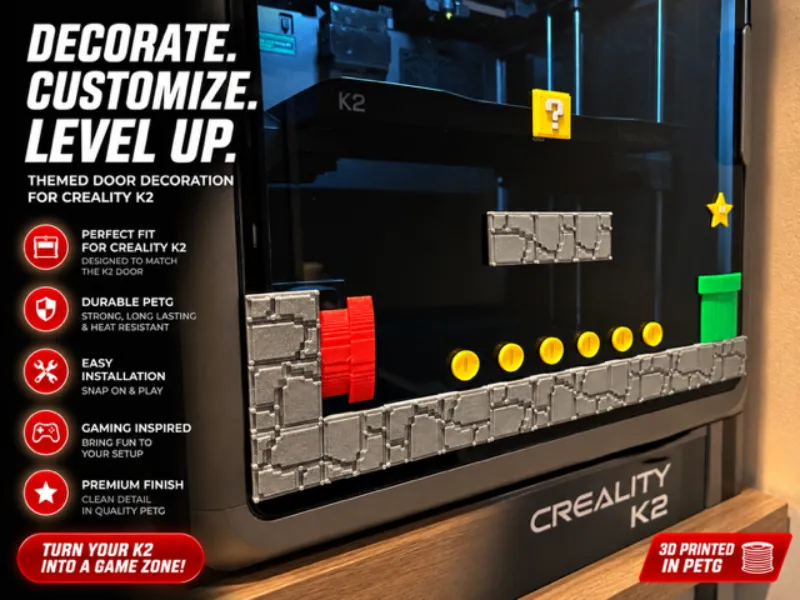 super mario world creality K2 door decorations