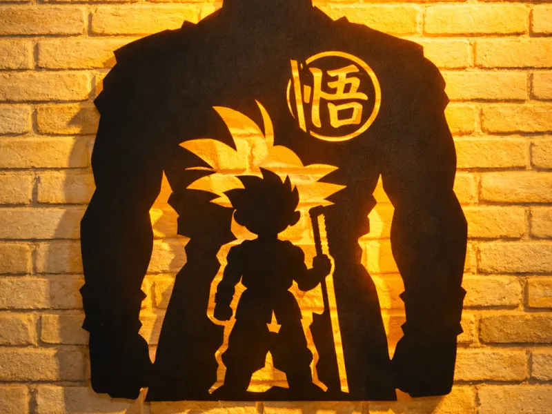 silueta goku doble