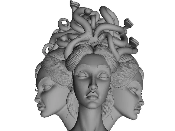4582 Medusa Gorgon Head 3D Model  skull art STL  DND  ARTE