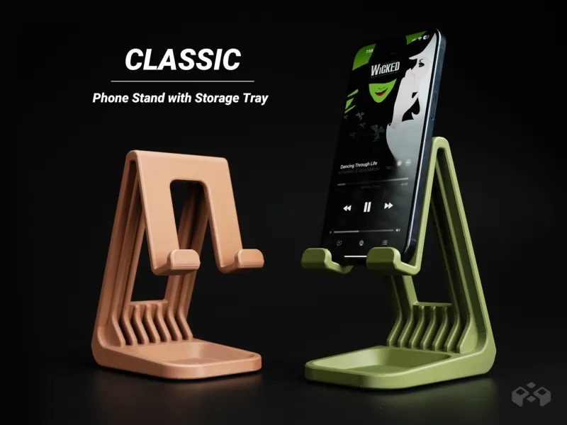 Supporto classico per iPhone con vano portaoggetti