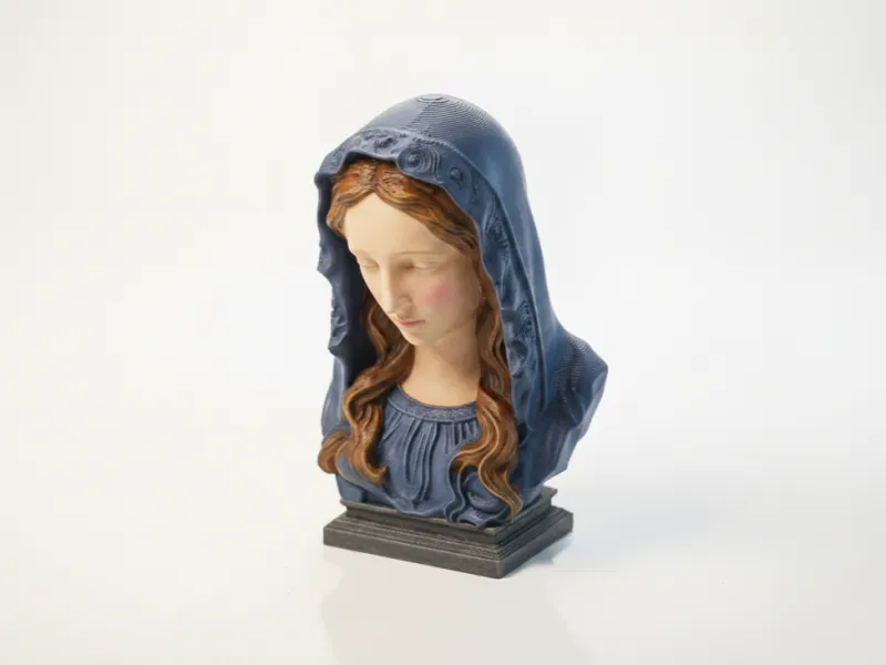 Saint Mary Bust Religious Sculpture 3D Printable