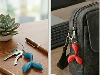 Mer-monster cute Tail Keychain