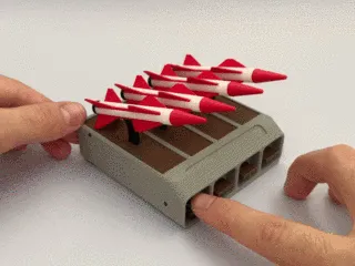 Automatic missle system - battery holder