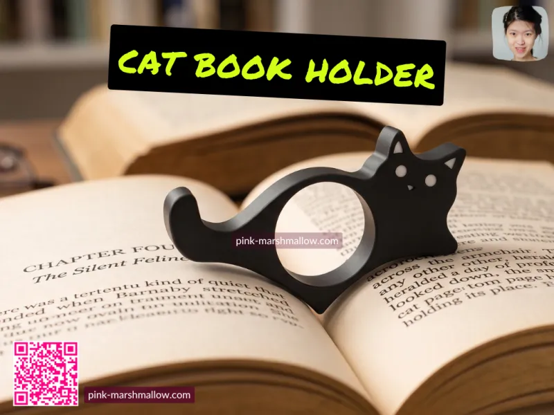 Cat Book Holder (no supports quick and easy print)