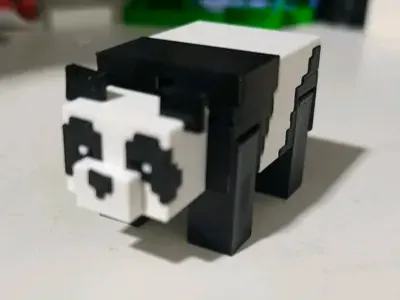 Minecraftパンダ、関節可動式、AMS不要、接着剤不要
