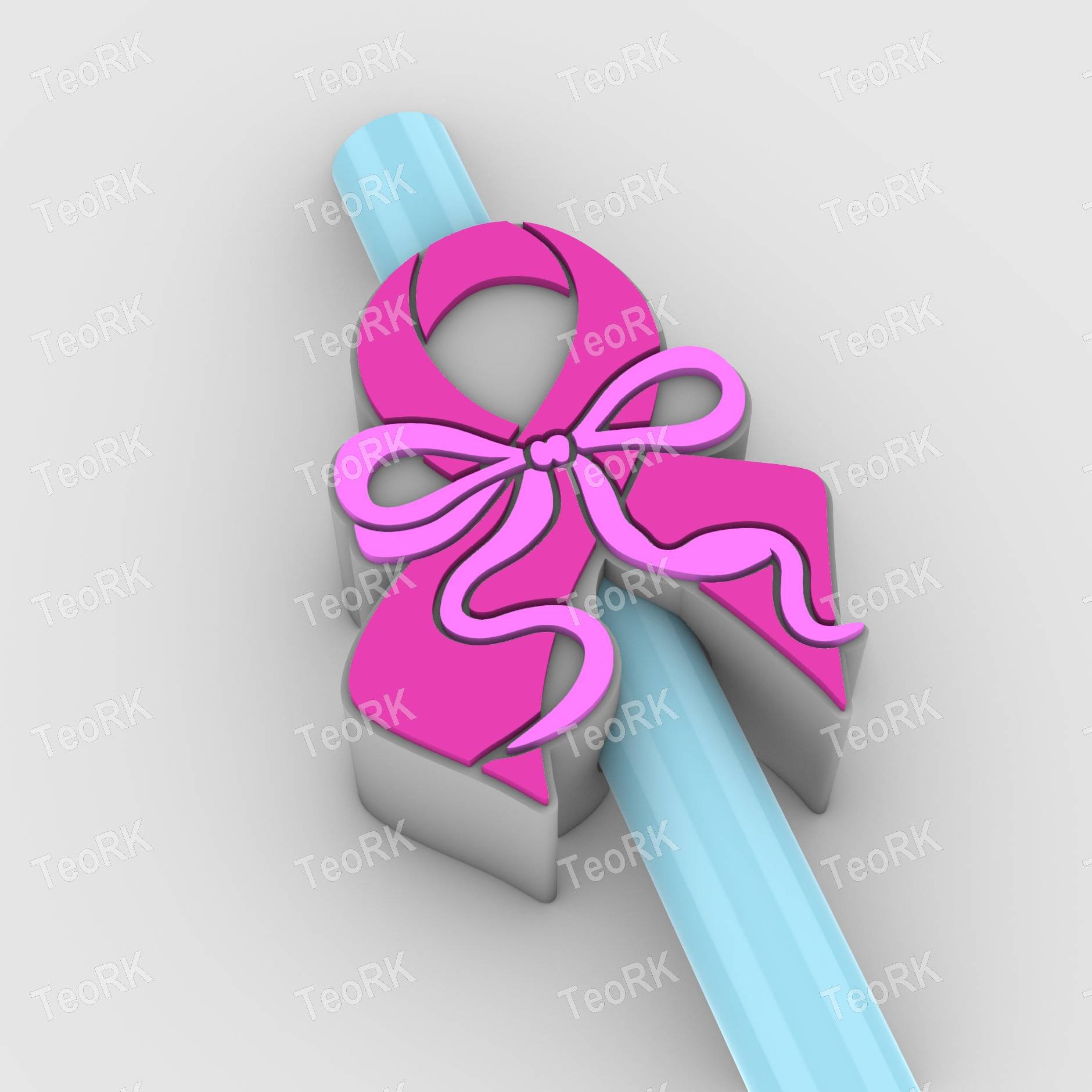 Other STL Download - Straw Topper Breast Cancer Pink Ribbonby TeoRk