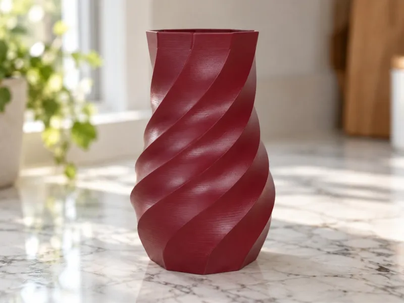 Vaso Curvo Eneagonal Torcido