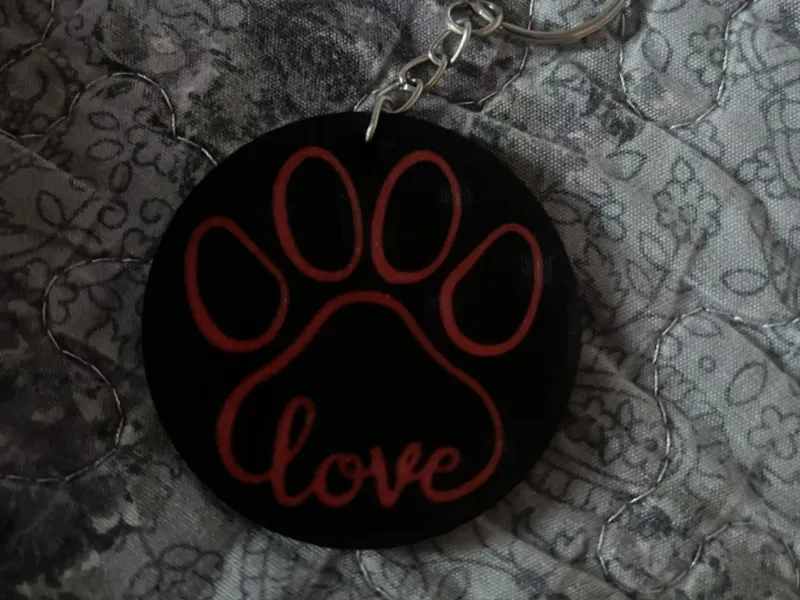 Cute paw print Keychain
