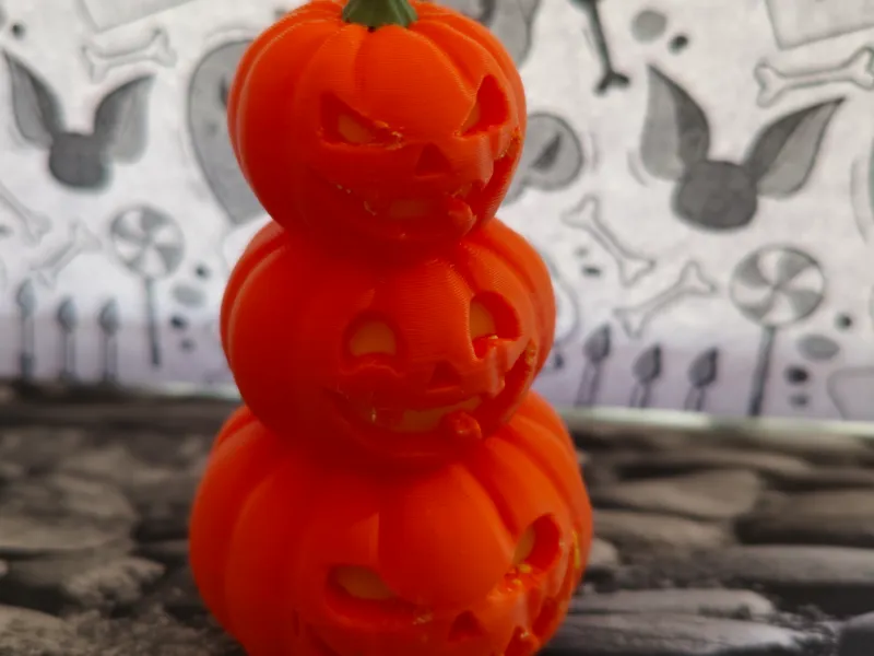 Halloween Pumpkin Snowman – Spooky Pumpkin Stack Decoration