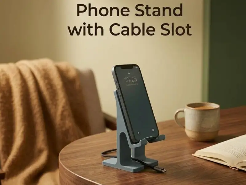 Phone Stand with Cable Slot