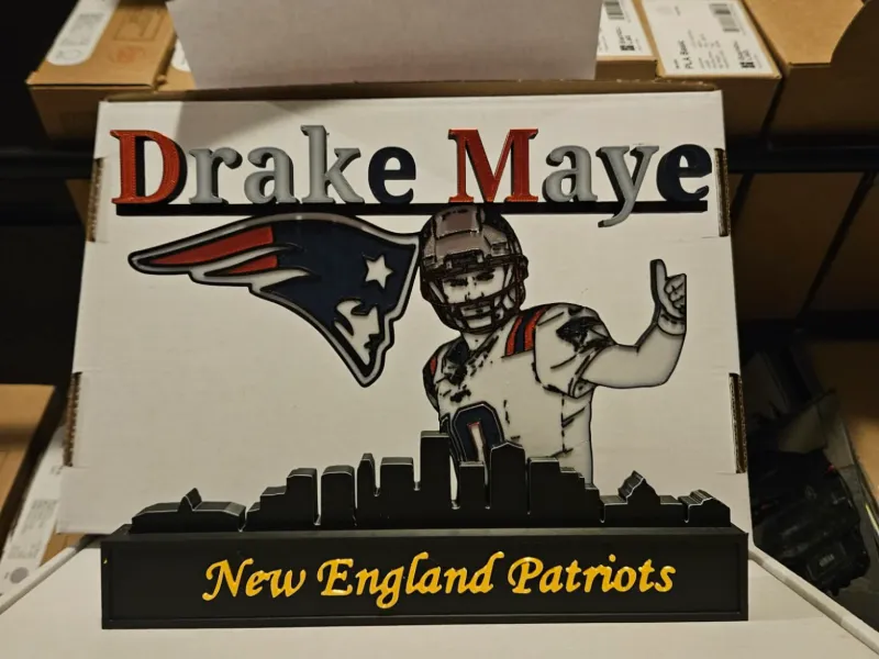NFL - New England Patriots Drake Maye display
