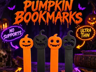 Halloween Pumpkin Bookmarks Pack - Volume 1 (4-in-1)
