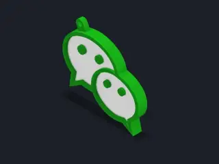 Wechat Apps Logo Keychain