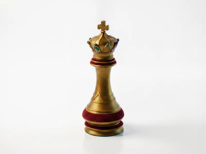 Pezzo Re degli Scacchi Stampabile in 3D da Collezione