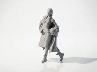 Player Holding Ball Sports Figurine 3D Printable