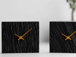 Charcoal / Wood Clock