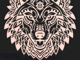 Aztec Wolf CNC Wall Art SVG STL-0