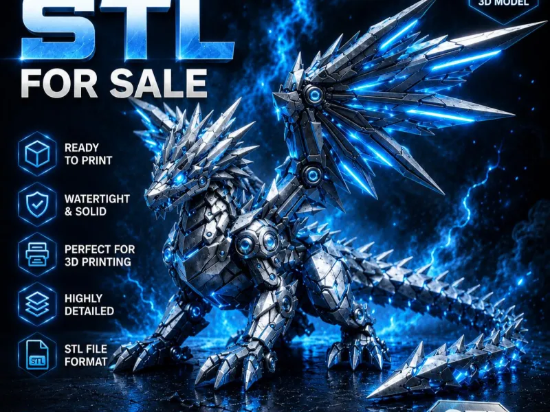 Mechanical crystal dragon