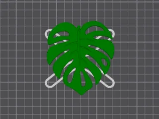 Monstera Leaf Coaster Set, 3D Tropical Printable STL File,