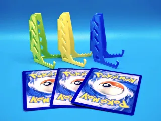 Folding trading card stand