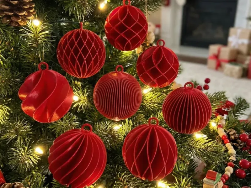 Addobbi natalizi moderni - Decorazione con palline