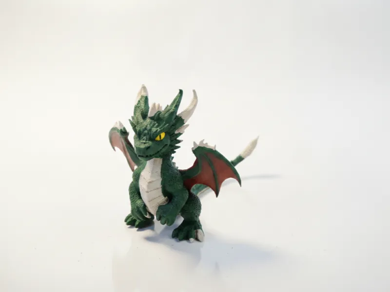Statuetta Fantasy di Drago Furioso Stampabile in 3D