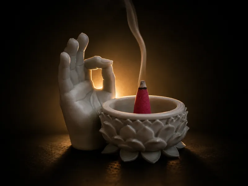 Zen Lotus Incense Cone Holder