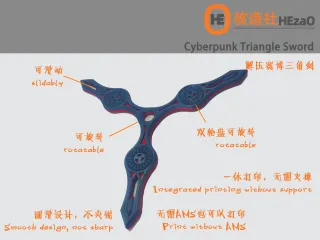 Cyberpunk Triangle Sword  解压赛博三角剑