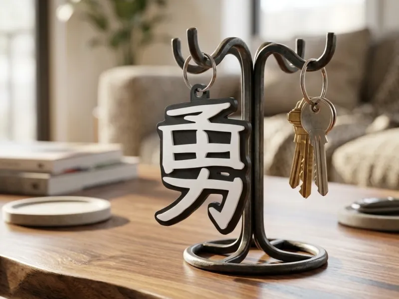 Mut - Kanji - Schlüsselanhänger