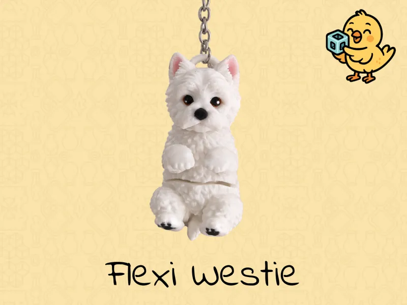 West Highland White Terrier – Brinquedo Fofo e Articulado de Westie