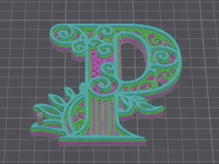 Decorated letters  M-N-O-P  -  4/7